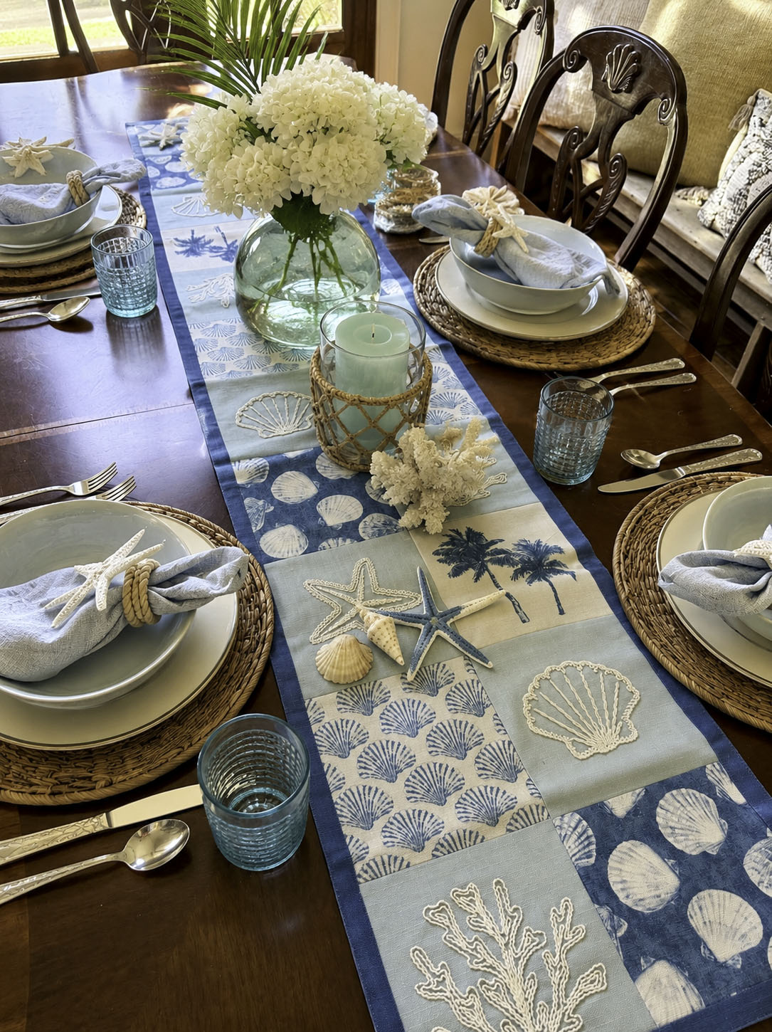 Seashell Patchwork Table Runner