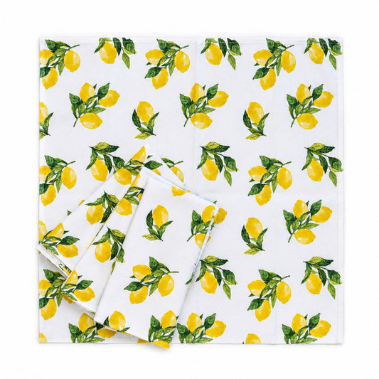 Lemon Framed N' Tossed Napkin Set