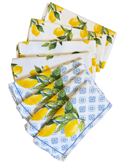 Lemon Framed N' Tossed Napkin Set